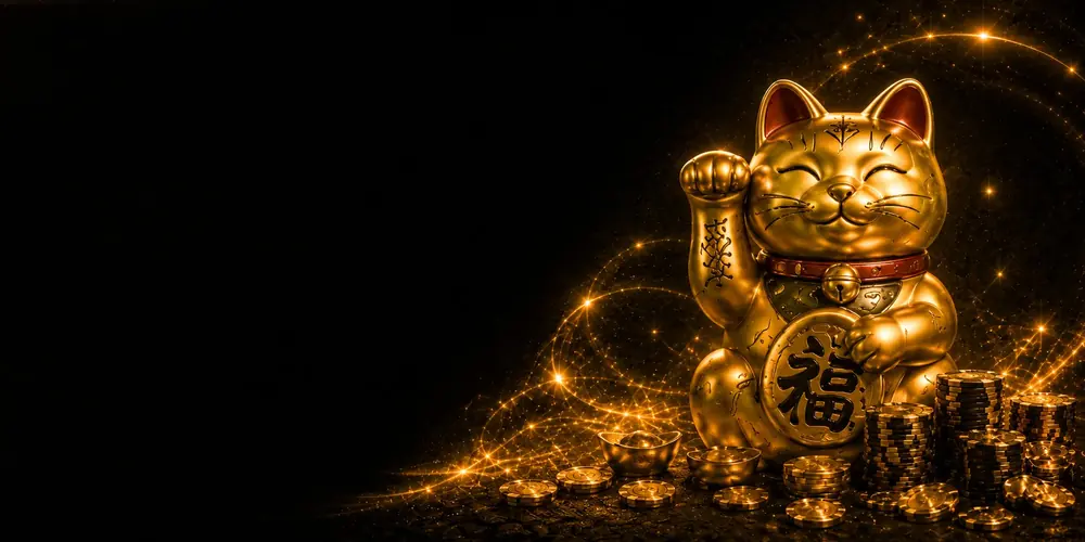 7Gold Casino banner with a golden lucky cat