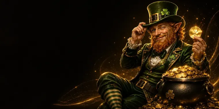 7Gold Casino banner with a leprechaun and a pot of gold